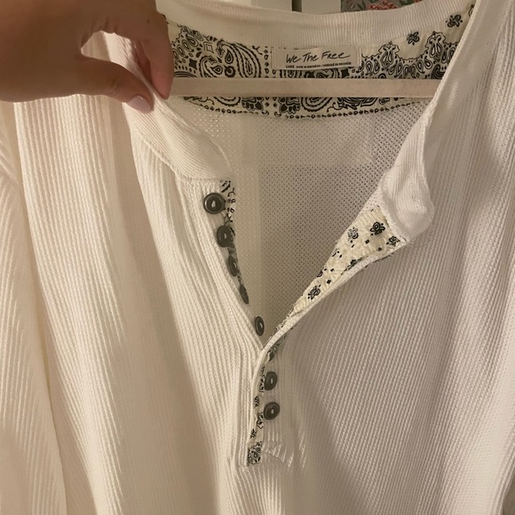 Free People Fall for You Henley -Ivory - Picture 6 of 8